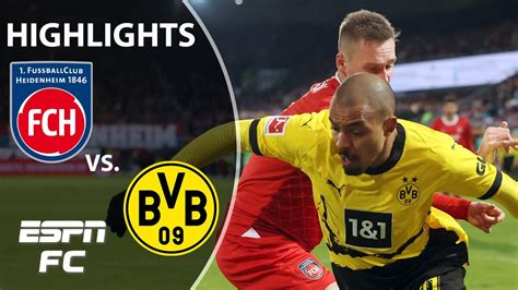 Missed Chances Fc Heidenheim Borussia Dortmund Ends In Draw