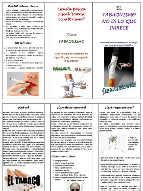 Triptico Del Cigarrillo