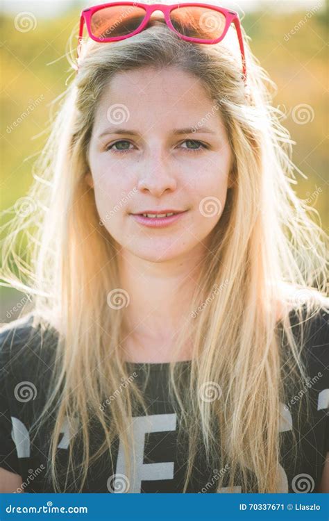 Cute Blonde Woman Portrait Stock Image Image Of Blonde Cute