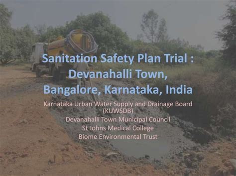 Sanitation Safety Plan Trial At Devanahalli Presentation Ppt