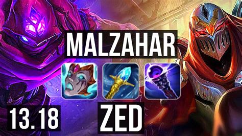 Malzahar Vs Zed Mid Rank Malz M Mastery Games