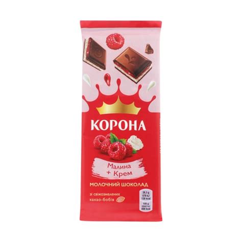 Молочный шоколад Корона Малина+Крем | отзывы
