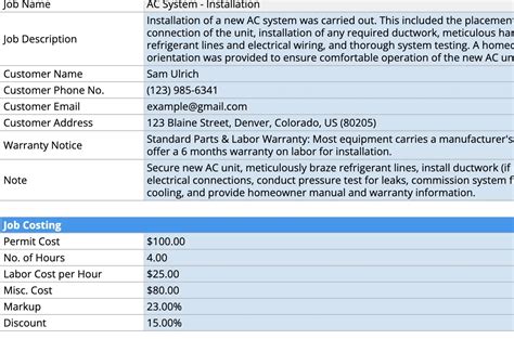 Hvac Service Report Template Housecall Pro