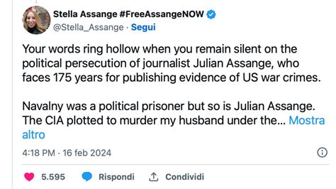 Botta E Risposta Tra Ursula Von Der Leyen E Stella Assange Le Tue