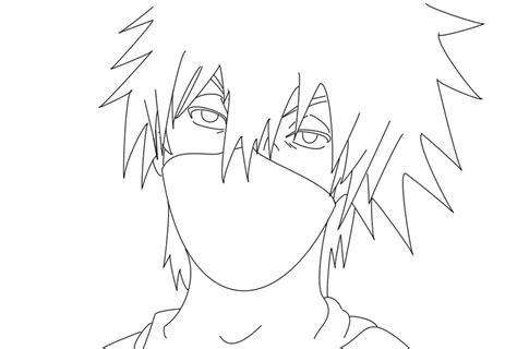 Kakashi Lineart By Domantaz On Deviantart