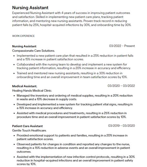 Cna Resume Sample 43 OFF Yasaracarfenlisesi