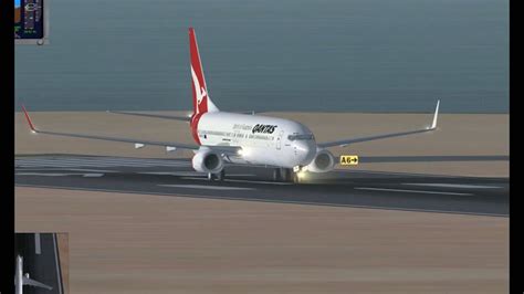 Fsx Qantas Airlines B737 800 Sydney To Perth Youtube