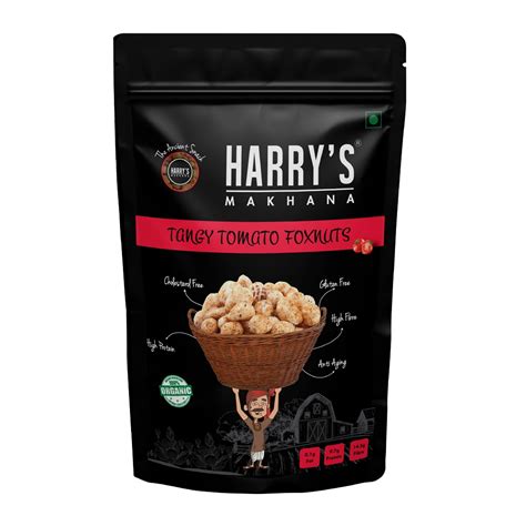 Harrys Makhana Roasted And Flavoured Foxnuts Tangy Tomato 60 Gm