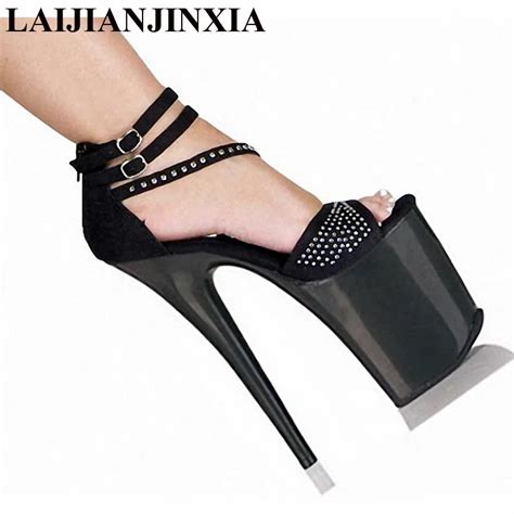 LAIJIANJINXIA Women's Shoes Sexy Pole Dancing Shoes 20 CM High Heels ...