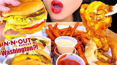 Asmr Animal Style Fries Cheeseburger In N Out Burger In Washington