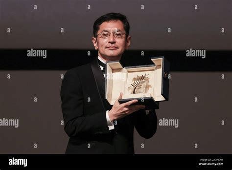 Cannes France 20th May 2024 Goro Miyazaki Poses With The Award