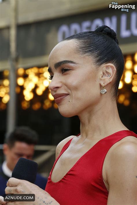 Zoe Kravitz Sexy Flashes Her Hot Tits At Blink Twice Premiere In London AZNude