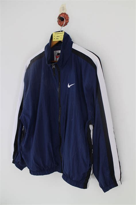 Vintage 90s Nike Swoosh Windbreaker Jacket Medium Nike Swoosh Etsy Uk