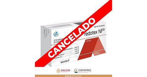 Alerta Cancelan Registro Sanitario A Redotex Y Redotex NF Por Riesgos