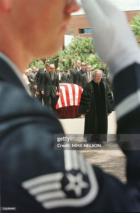 Air Force Honor Guard Salutes As The Casket Bearing Former Us Senator News Photo Getty Images