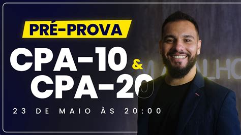 CPA 10 CPA 20 e CEA Pré prova questões maio 2023 Eu me banco YouTube