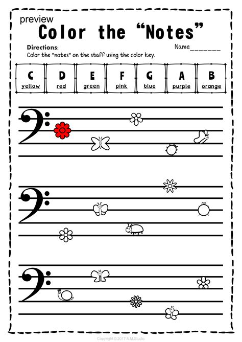 Music Theory Worksheets Note Naming Bass Clef