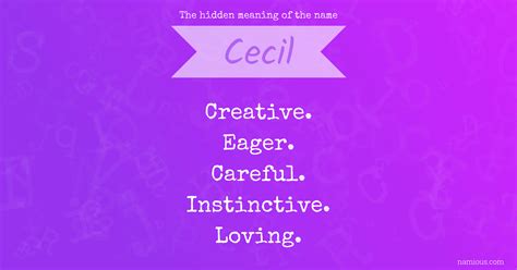 The Hidden Meaning Of The Name Cecil Namious