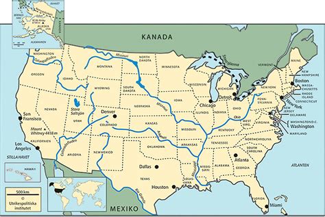 Usas Geografi Nordamerika Geografi Världsdelar Och Länder