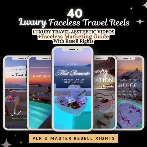 Faceless Luxury Travel Reels Mrr Instagram Template Travel Influencer