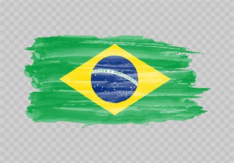 Aguarela Pintura Bandeira Do Brasil 22755269 Vetor No Vecteezy