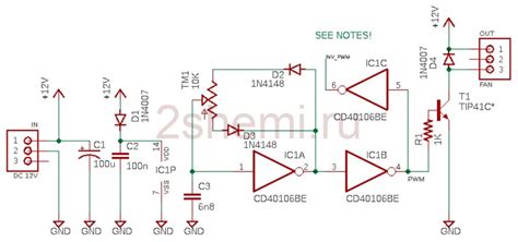 Схема подключения контроллера вентилятора