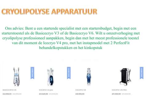 CRYOLIPOLYSE APPARAAT TE KOOP MAAR WELKE PPT