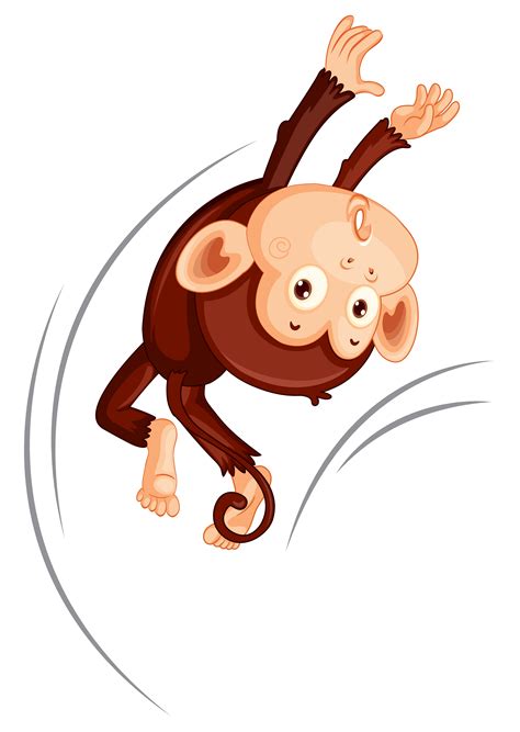 A Monkey Jumping On White Background 418993 Vector Art At Vecteezy