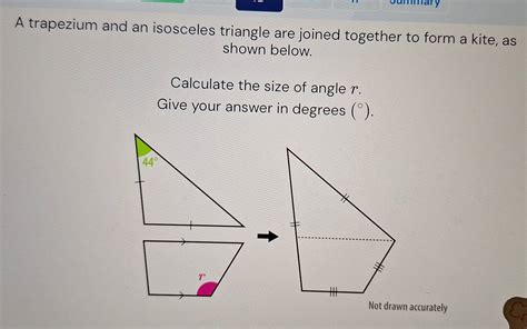Solved Summary A Trapezium And An Isosceles Triangle Are Joined