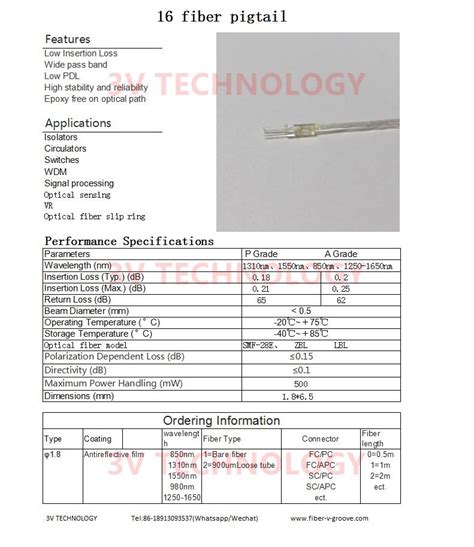 16cores 4×4 Fiber Capillary 16芯 3v Tech China Manufacturer Other Communication