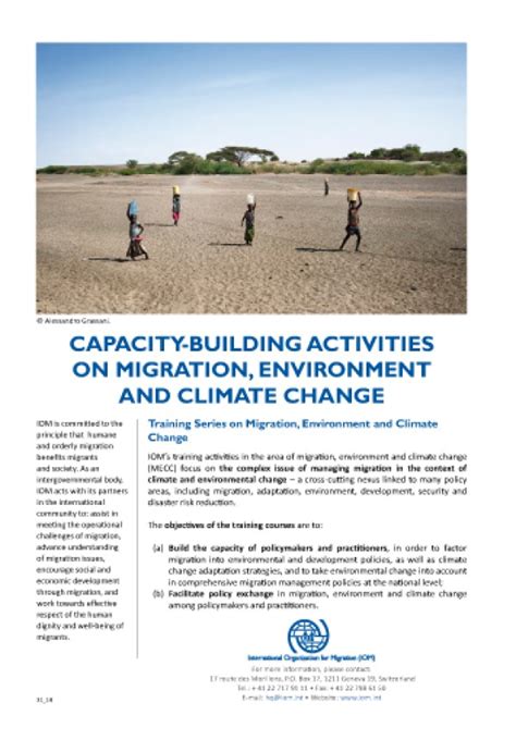 Capacity Building Activities On Migration Environment And Climate