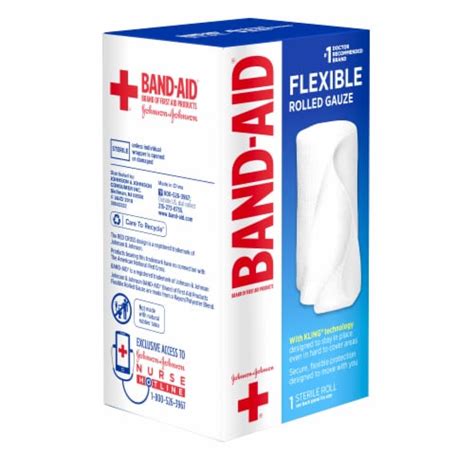 Band Aid Brand First Aid Product Flexible Rolled Gauze 3 In X 25 Yd