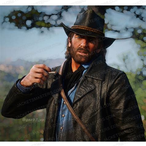 Red Dead Redemption 2 Arthur Morgan Black Leather Jacket