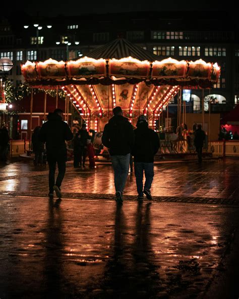 Photo of Carnival Horse Carousel at Night · Free Stock Photo