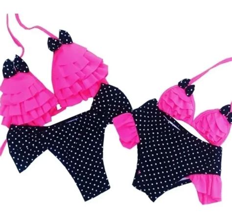 Kit Biquini Bikini Tal M E Tal Filha Marinheiro Listrado Parcelamento Sem Juros