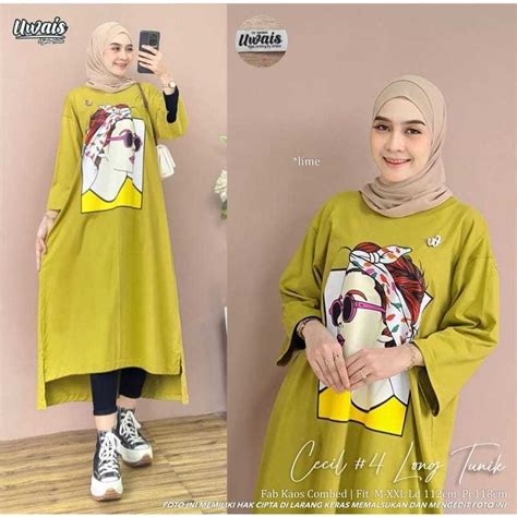 Promo JESLA FASHION CECIL 4 MIDI DRESS BAHAN KAOS KATUN COMBED 24s