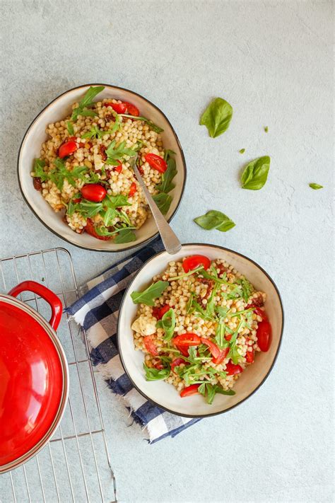 Parelcouscous Caprese Salade Frisse Maaltijdsalade Lekker En Simpel