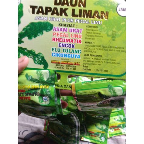 Jual Obat Jamu Daun Tapak Liman Saset Grosir Shopee Indonesia