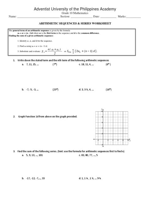 Arithmetic Series Sum Of The Terms Of Arithmetic Sequence