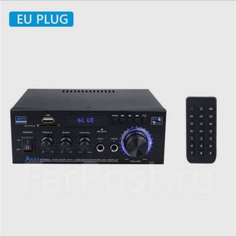 Цифровой аудио усилитель мощности 2.0, с FM радио и пультом ДУ, новый ...