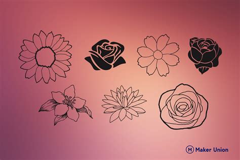Flowers Free Dxf Files Maker Union