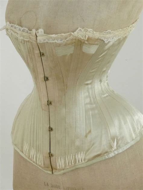 Antique Victorian Corset 1870s Silk 22 Inches Victorian Corset Corset Corset Pattern