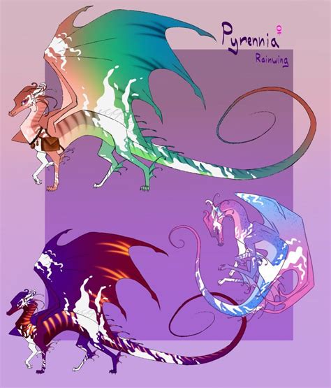 Pyrennia The Rainwing Reference By Icewing Mythical Creatures Art