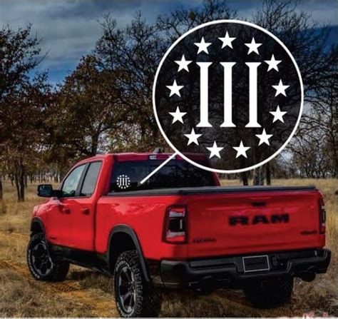 Three Percent 3 Percenter Club Truck Decal Sticker Custom Sticker Shop