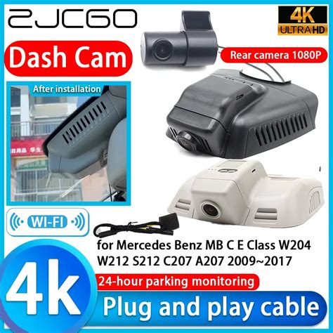 Zjcgo Video Recorder K Uhd Plug And Play Car Dvr Dash Cam For Mercedes