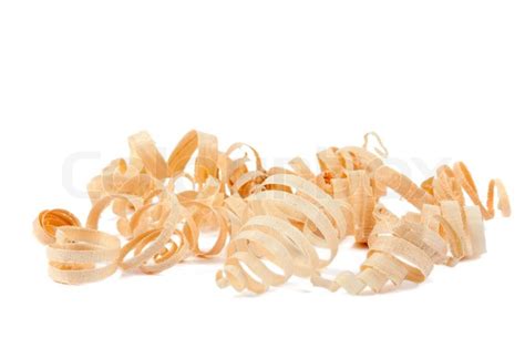 Wood Chips Isolated Stock Image Colourbox