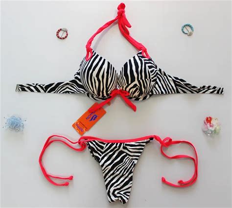 Bikini Set Bandage 2015 Hot The New Europe And America Sexy Zebra