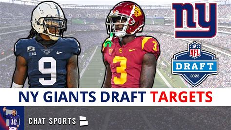 Ny Giants Rumors 1st Round Draft Targets Ft Jordan Addison Joey Porter Jr 2023 Nfl Draft