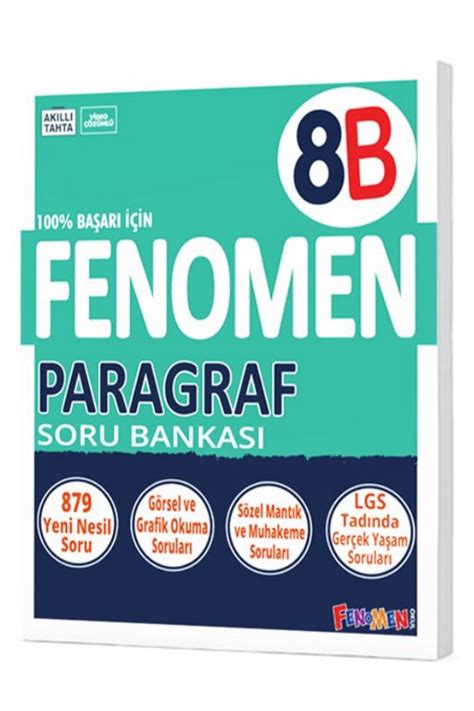 Gama Yayınları FENOMEN 8 Sınıf PARAGRAF B SORU BANKASI Fiyatı