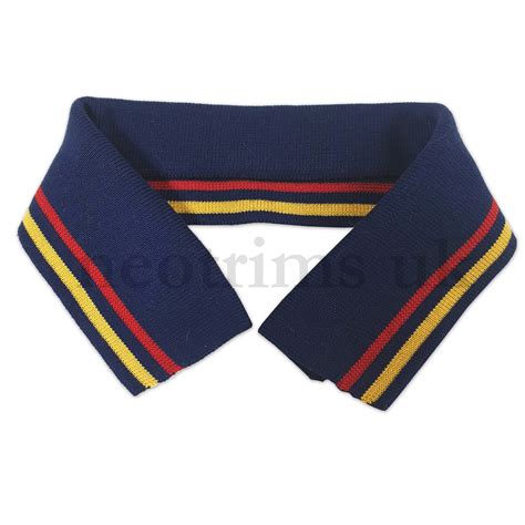 Rib Knit Collar And Cuff Set Navy2 Collars 2 Cuff Stripflat Etsy